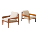 Set of 2 Teak Easy chairs by Arne Wahl Iversen for Komfort, Denmark, 1960s