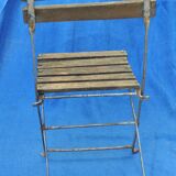 Iron wooden child folding chair