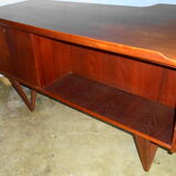 Peter Lovig Nielsen's Scandinavian teak boomerang desk from the 60s