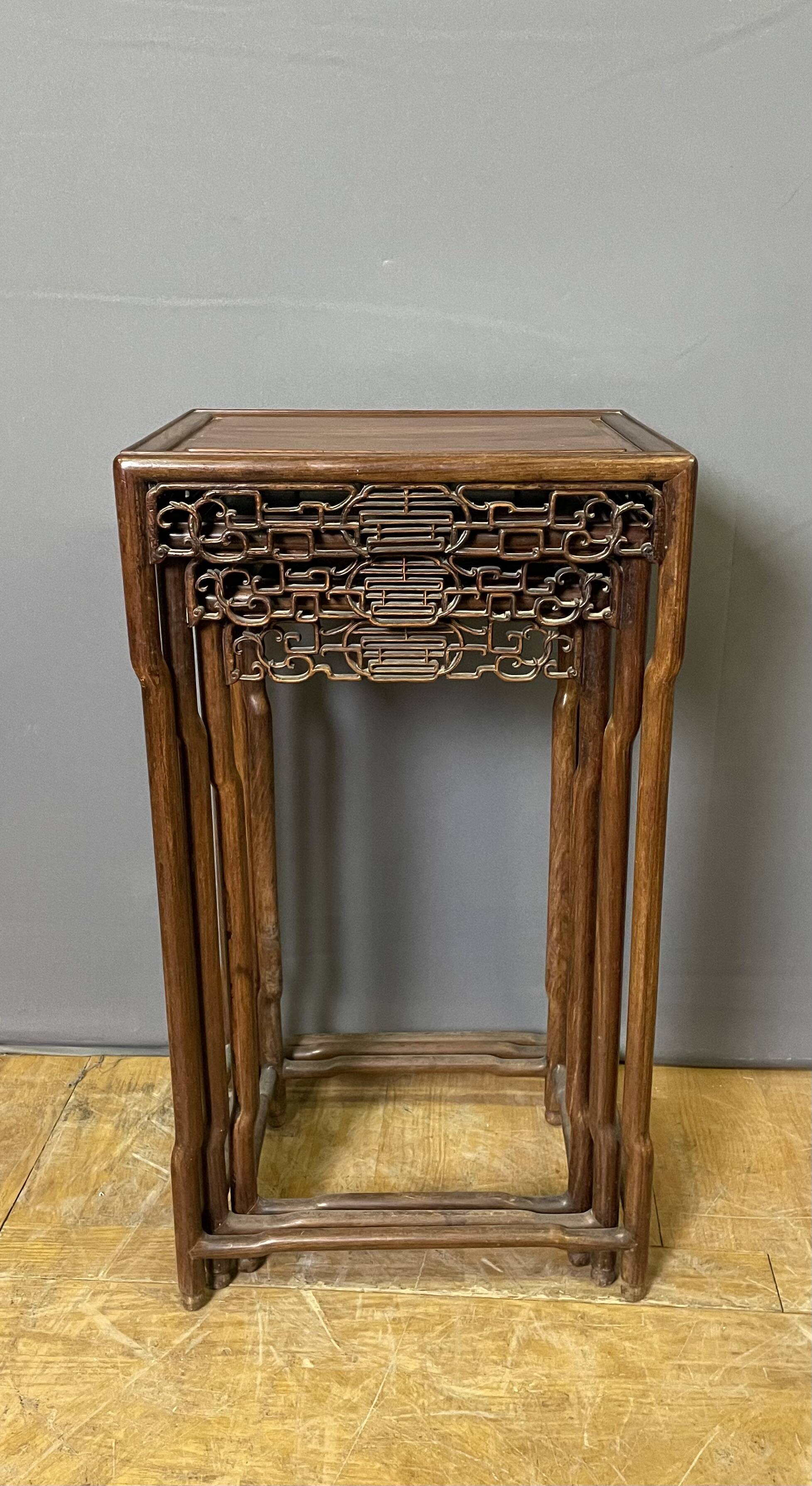 Set of three Chinese stools.