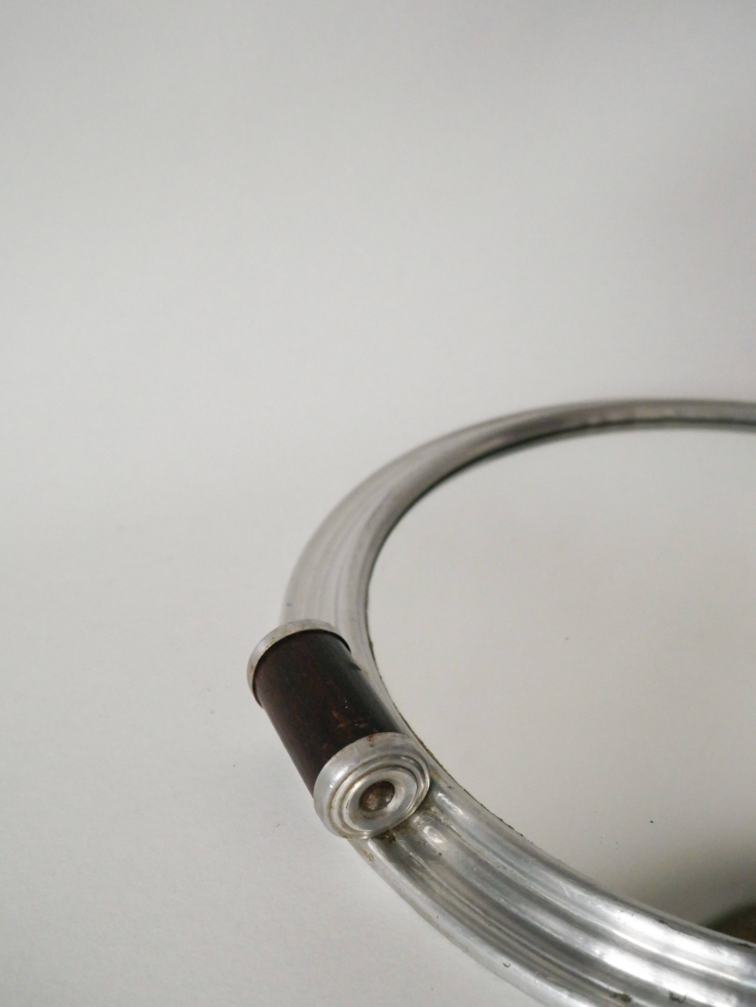 art deco round mirror tray 1930 30 cm