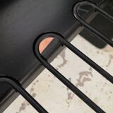 Bastiano by Afra and Tobia Scarpa edition Knoll 60s black leather sofa