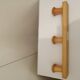 Wooden wall coat rack 3 pateres