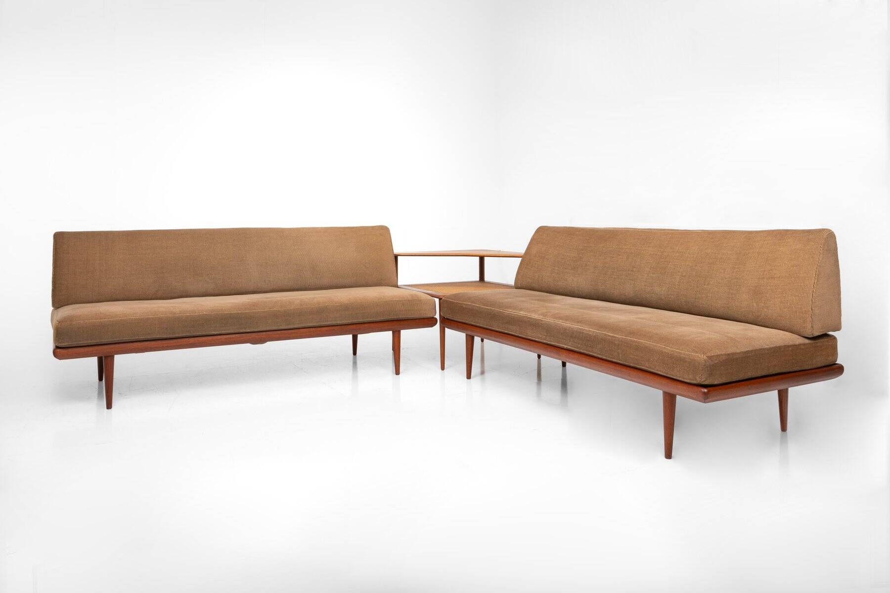 Groupe de sièges Minerva par Peter Hvidt et Orla Mølgaard-Nielsen pour France & Søn, années 1960, ensemble de 3