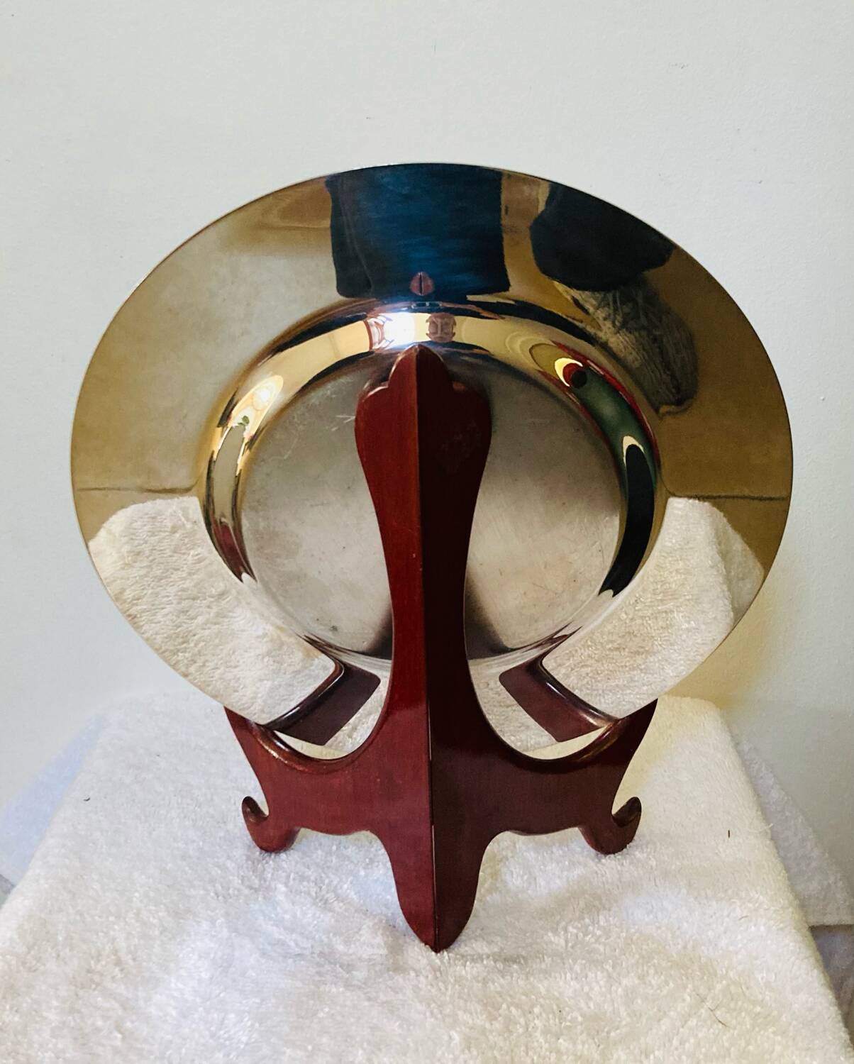 Petrossian silver-plated metal dish, hallmarked, France