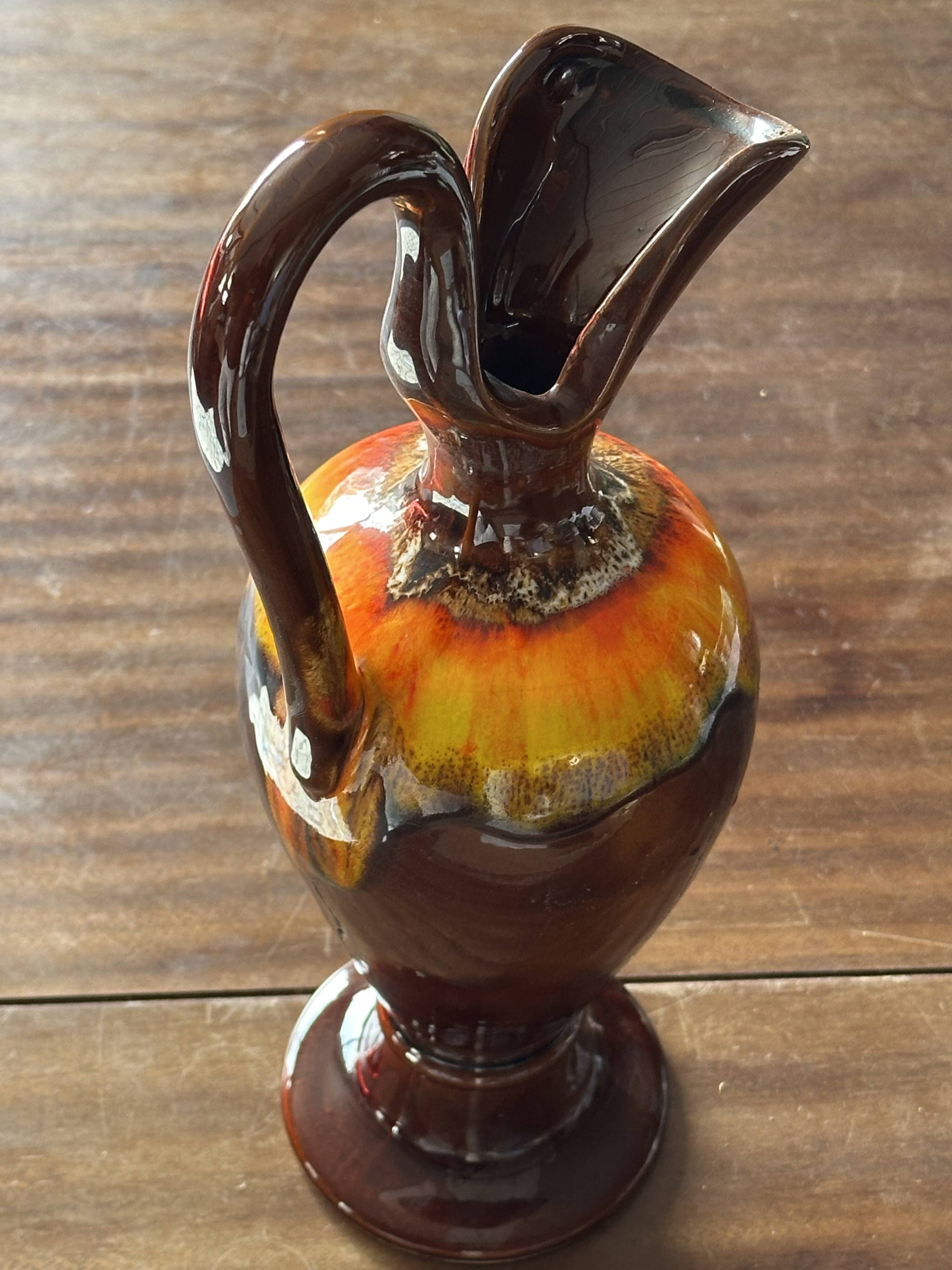 Vallauris ceramic soliflore vase H 37 cm