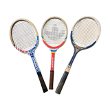 Series of 3 vintage wooden rackets
