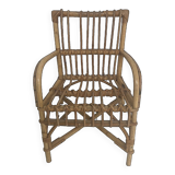 Chaise enfant en rotin vintage 1960 Louis Sognot - chaises enfant
