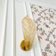 Amber Murano glass leaf wall light