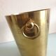 Yellow copper champagne bucket / vintage 70s