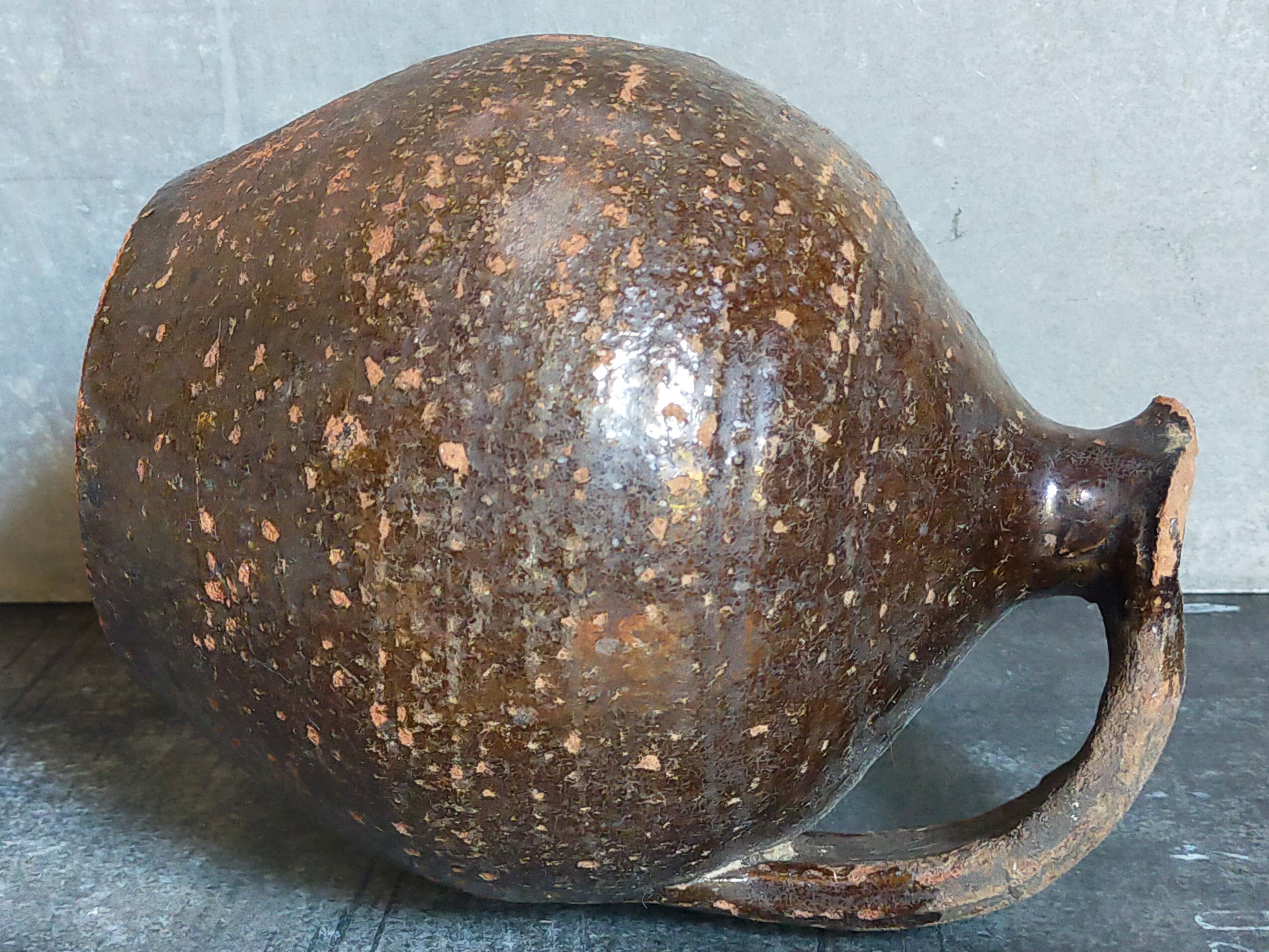 Poterie traditionnelle art-populaire terre émaillée XIXème