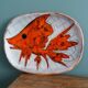 Plate signed Monique Brunner, Pansier, Pottery of the Aquarius, Vallauris