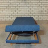Rare multifunctional sofa/daybed with adjustable headrest 1960, restored