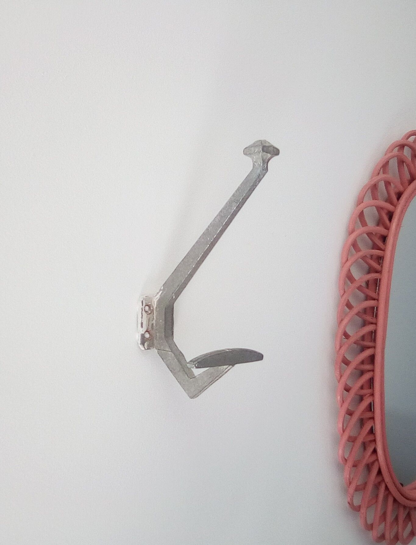 Patère vintage aluminum wall coat holder 50/60s