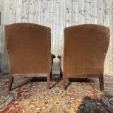Pair of Louis XVI style armchairs