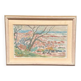 Original Swedish Oil on Canvas – “Landscape” by Rune Persson – Signed – Vintage & Framed – 46 × 65 cm (18.1" × 25.6")