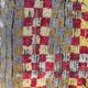 Tapis Tulu turc antique avec motif à carreaux