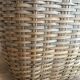 Large wicker/vintage bamboo laundry basket with lid