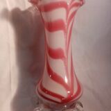 Superbe ancien vase en pâte de verre soufflé bouche clairey (88)