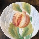 Assiette a dessert en barbotine