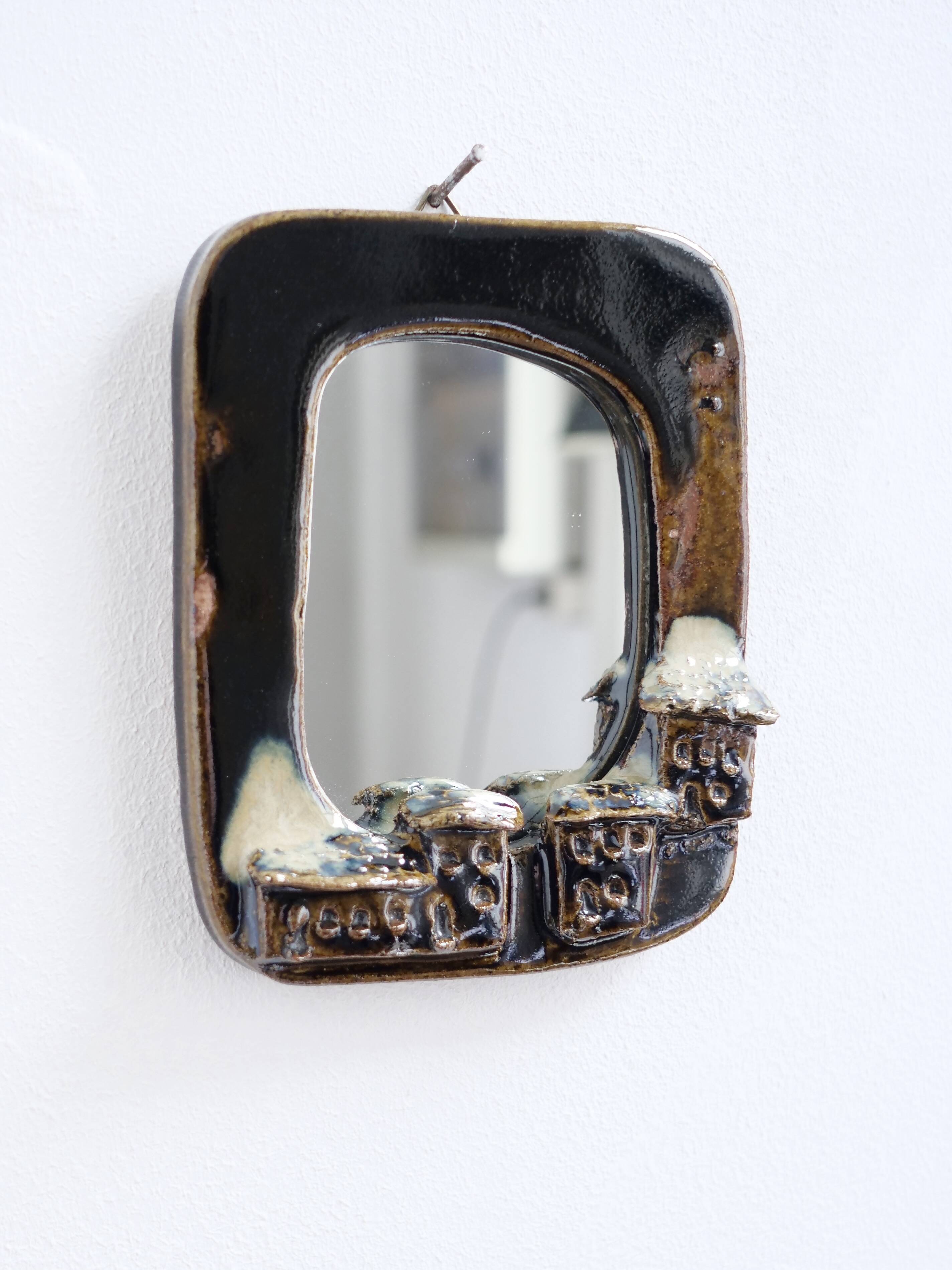 vintage ceramic mirror