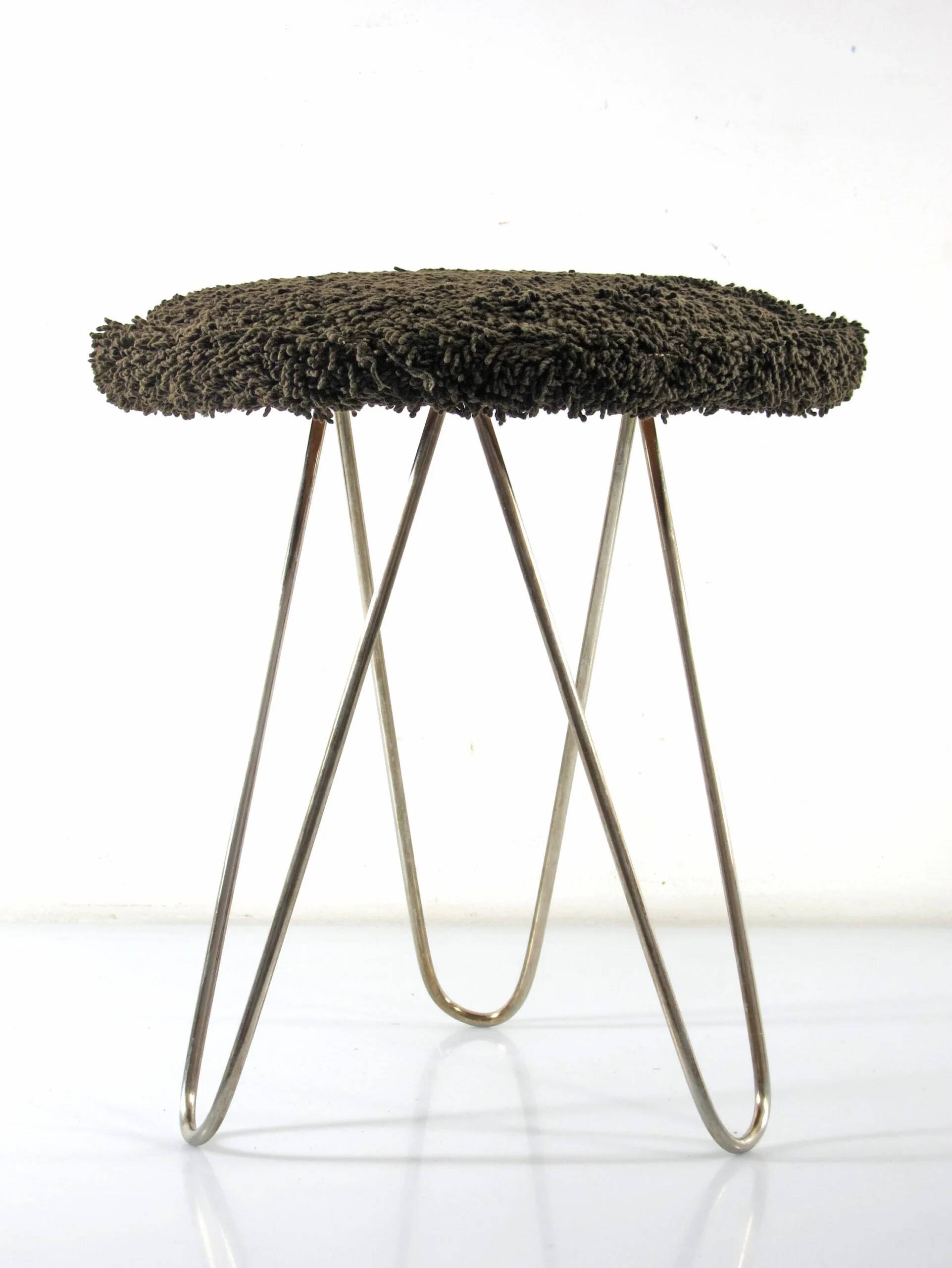 Bronze mid-century vintage stool – 1950s / 1960s