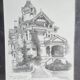 Engraving by Don Davey The Hass Lilienthal House San Francisco 1979