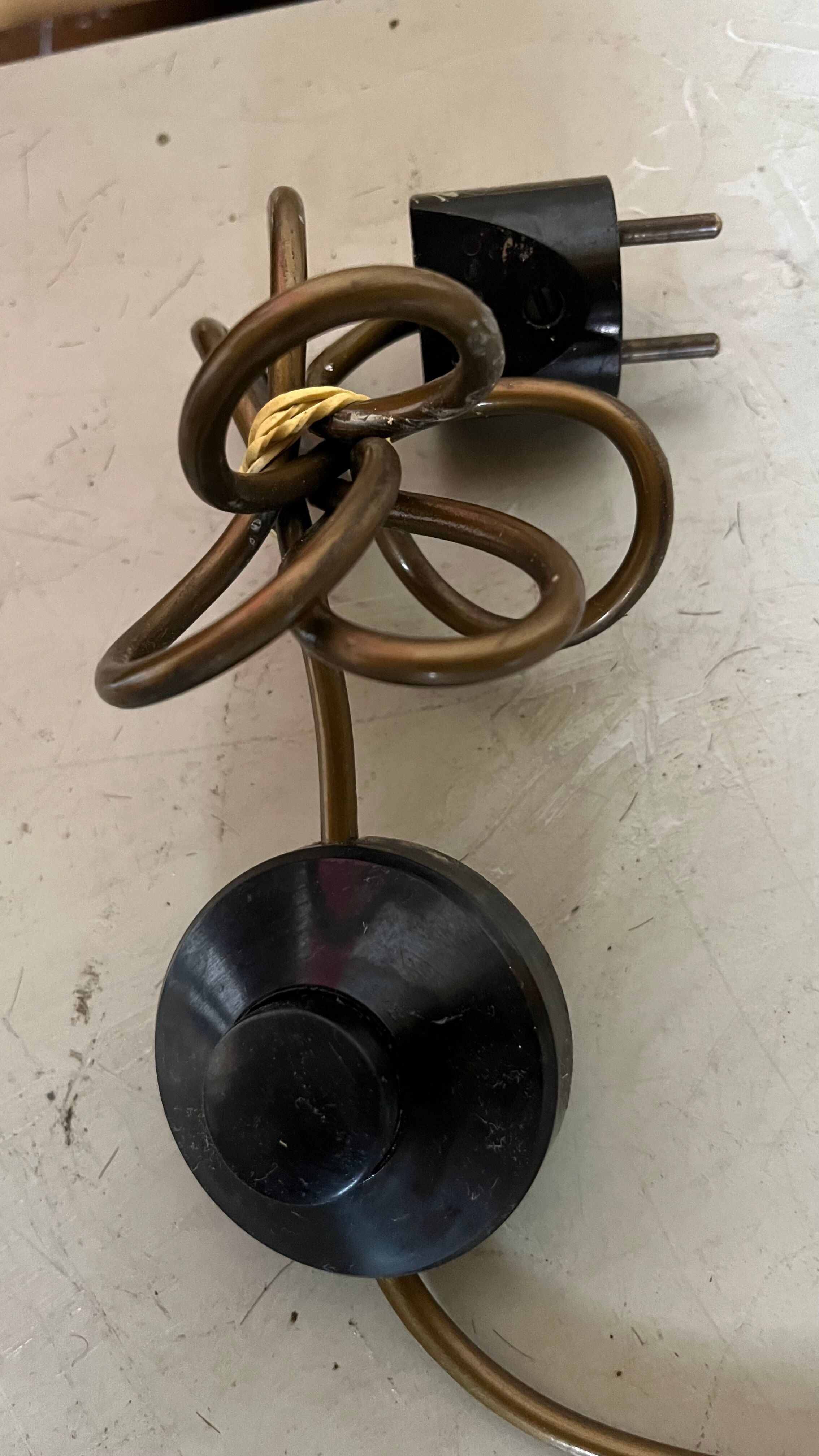 Golden palm floor lamp 70s