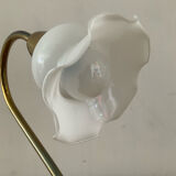 Vintage brass and opaline lamp