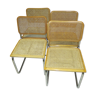 Suite 4 chaises cesca b32 Marcel Breuer 1970/1980