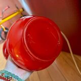 Lampe opaline rouge vintage 70’