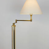 Paire de lampadaires modulables en laque et laiton 1970s