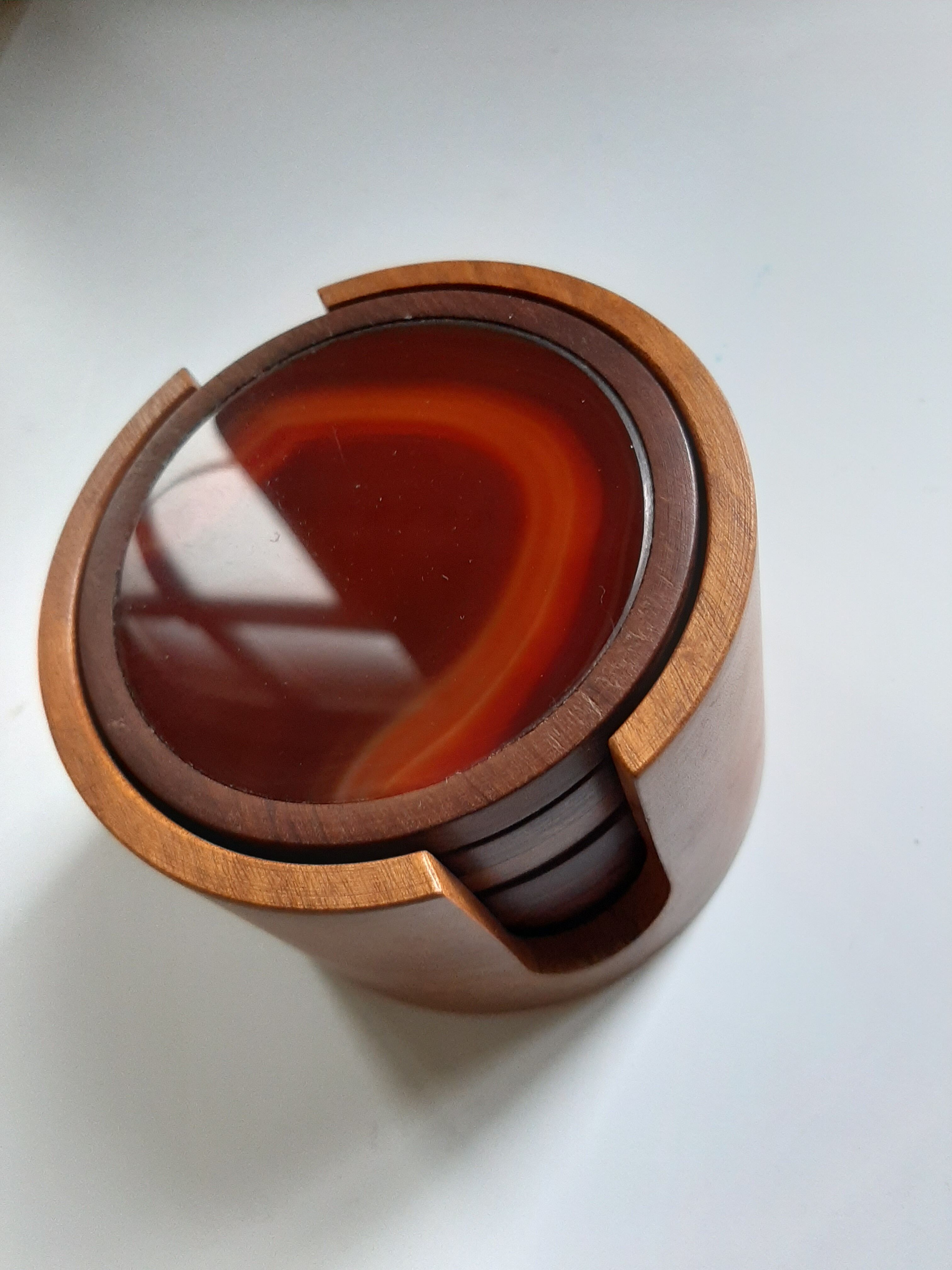 Vintage teak coaster