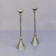 Pair of bronze patina metal candlesticks