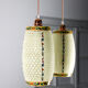 Pair of vintage oriental ceramic pendant lights, 1980s