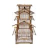 Large vintage bamboo birdcage