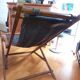 Leather deckchair