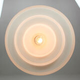 Mid-century cascade brass and plexiglass pendant lamp
