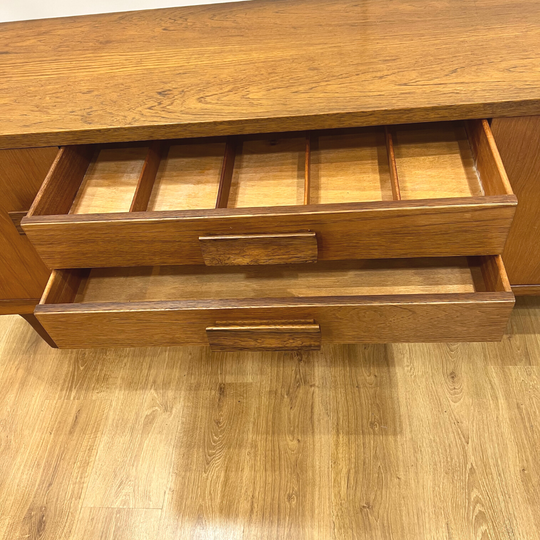 Teak and rosewood row