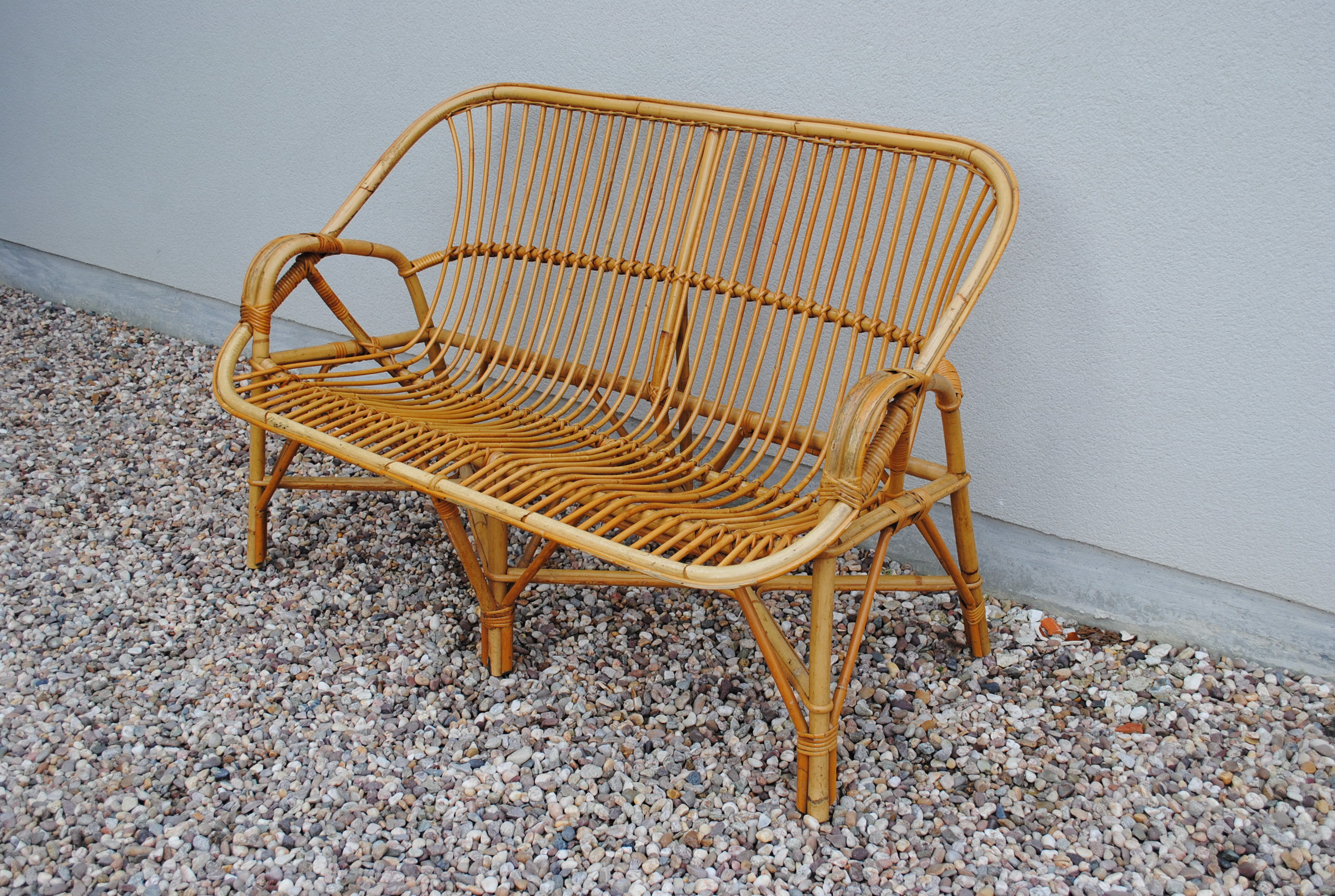 Seat rattan 60s vintage