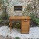 Vintage desk with curtain – wood – side shelf