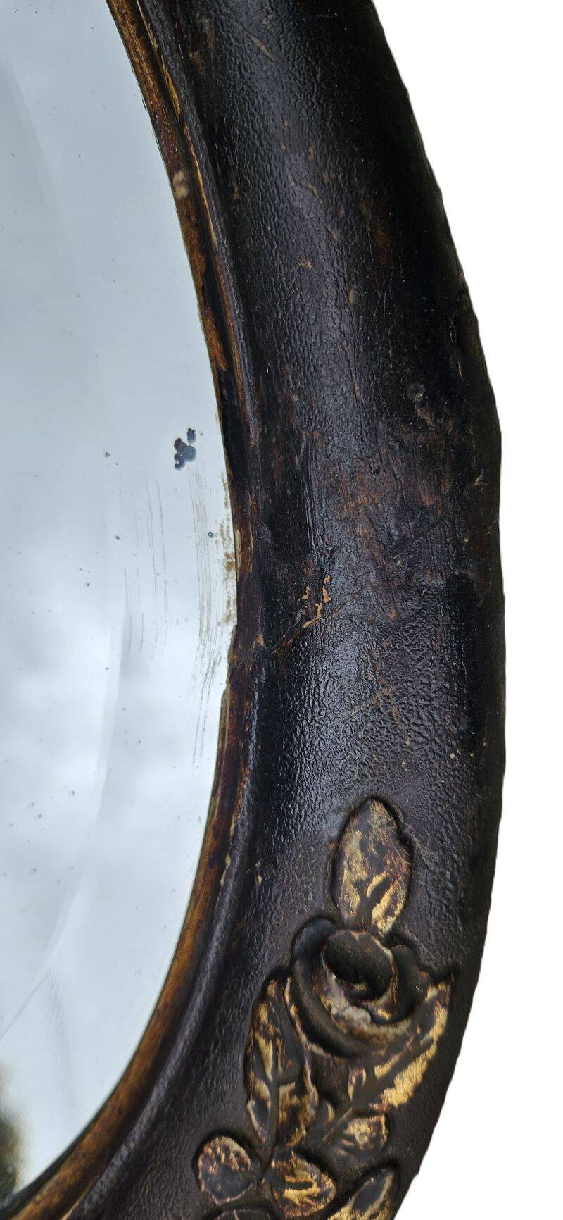 Bevelled Glass Art Deco Oval Mirror