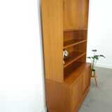 Meuble en teck design danois Poul Hundevad avec compartiments Lp, vintage