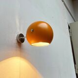 Mid-century Danish space age yellow ball wall lamps by Louis Poulsen, 1960s, set of 3.