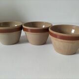 Set of 3 vintage mini jars in stoneware – Gien