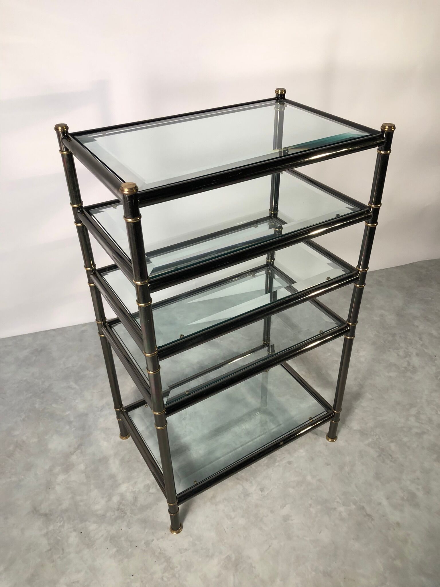 Hollywood Regency glass shelf