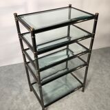 Hollywood Regency glass shelf