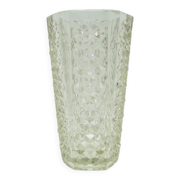 Ćwieki vase, transparent glass, Ząbkowice, Poland, 1970s.