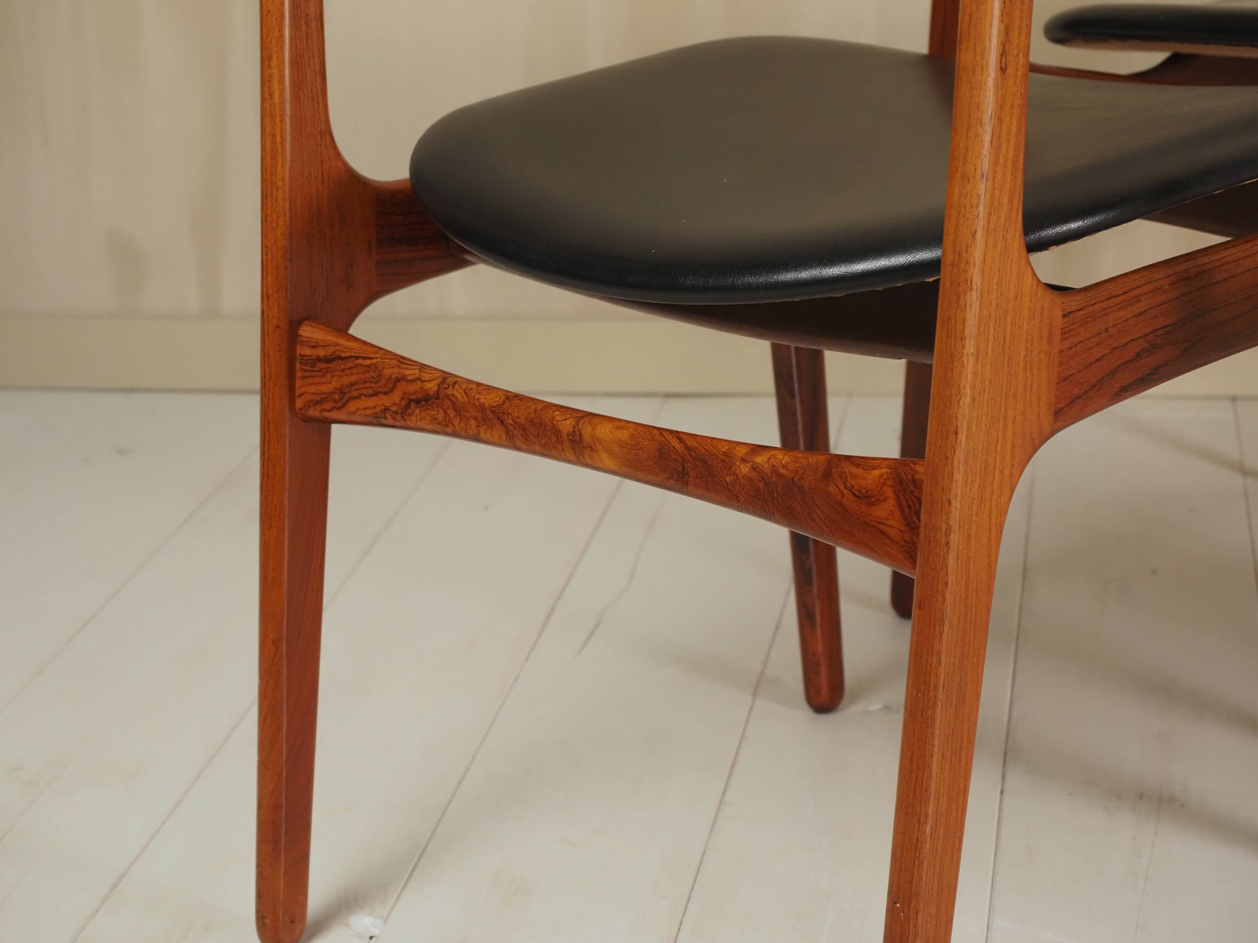 Model 49 dining chairs by Erik Buck for OD Møbler, 1960s