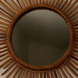 Rattan sun mirror